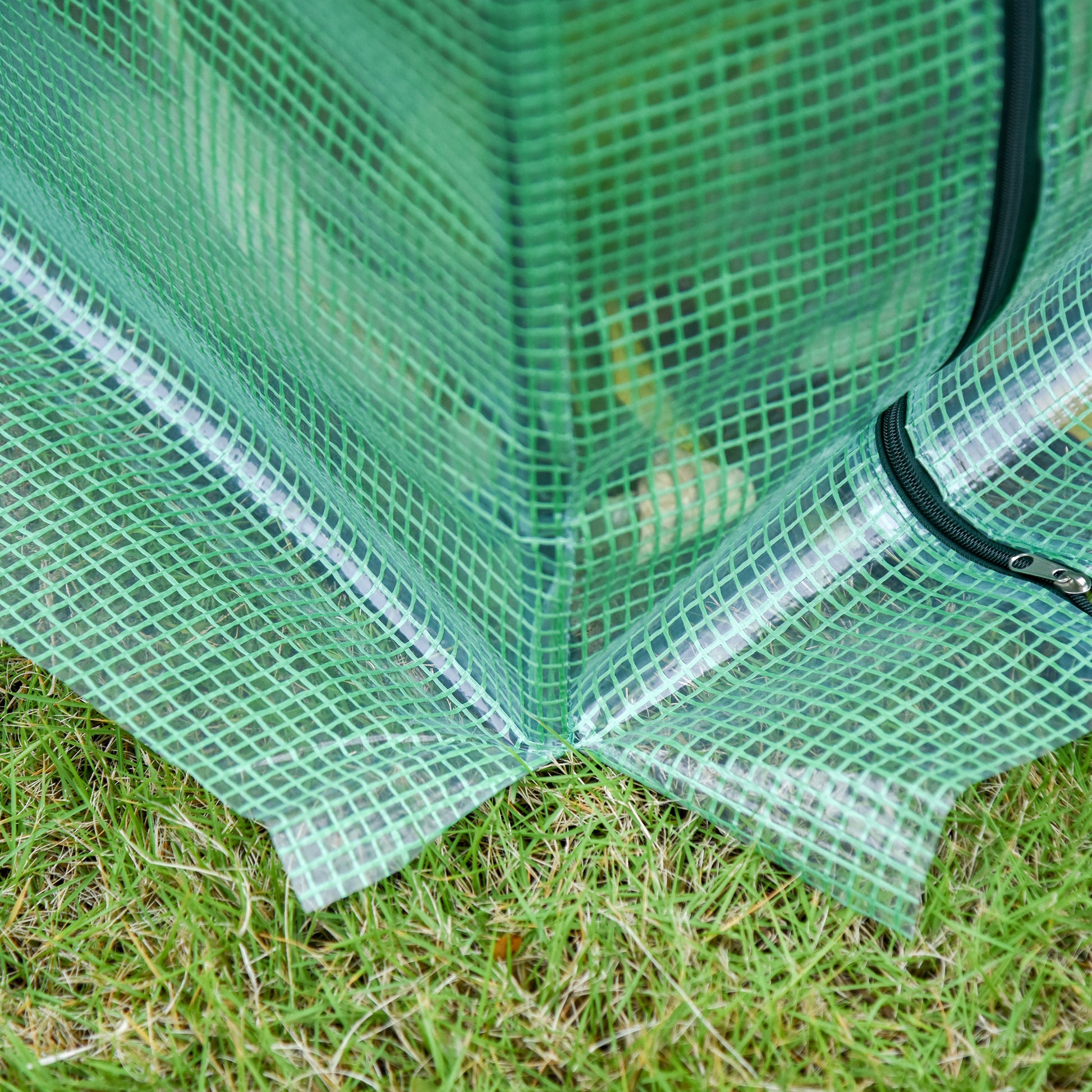 Outsunny Invernadero Con Puerta Enrollable De Acero Y Pe 100x50x150 Cm Verde_4