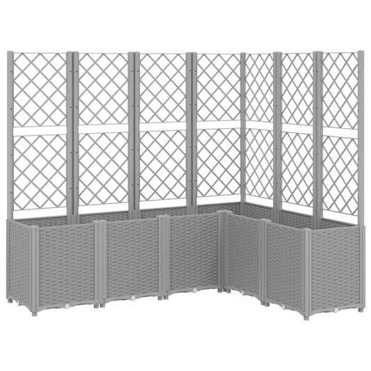 Jardinera Con Enrejado Pp Gris Claro 160x120x140 Cm_0