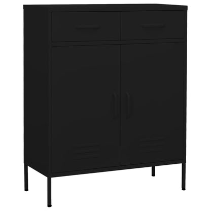 Armario De Almacenamiento Acero Negro 80x35x101,5 Cm_0