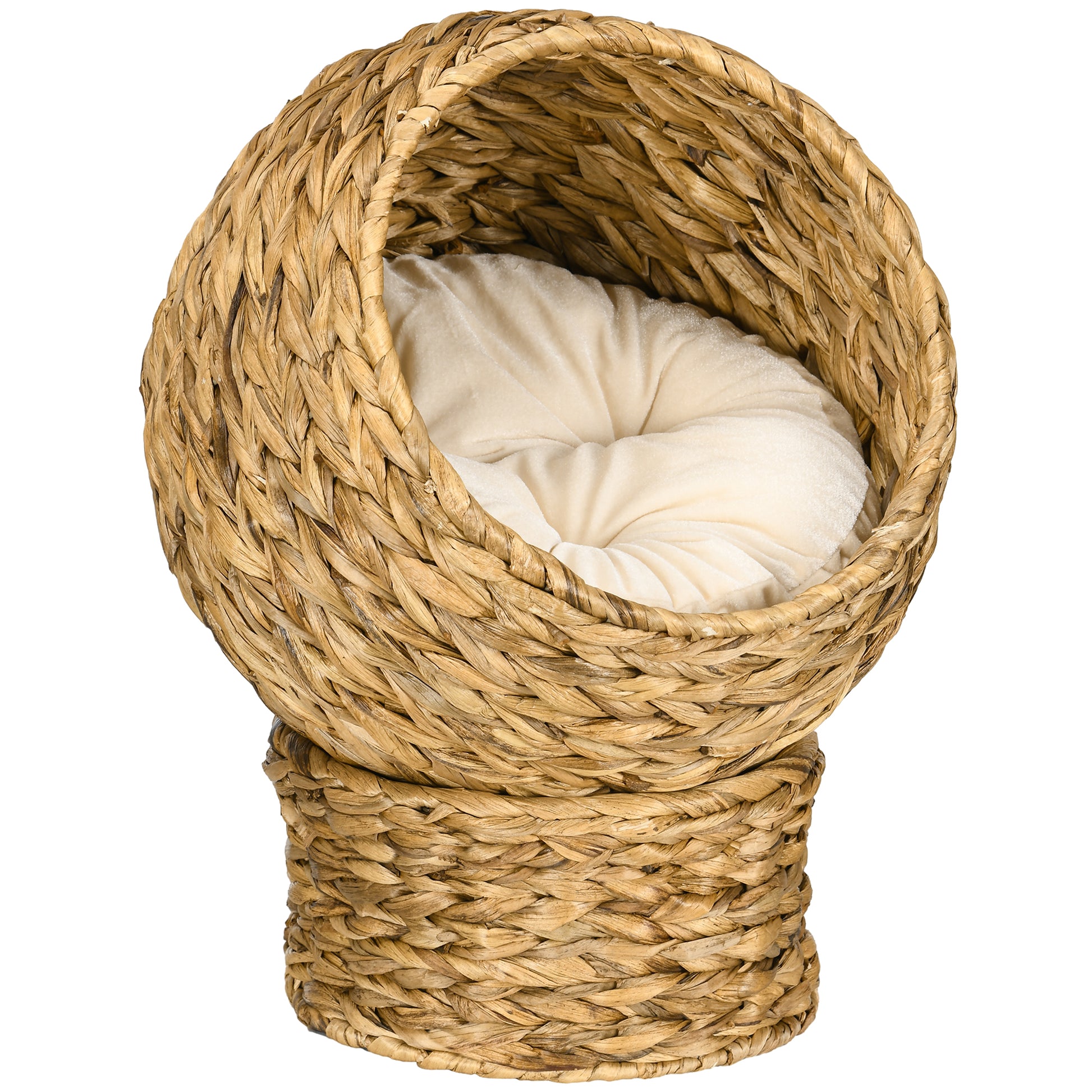 Pawhut Cama Para Gatos Desmontable Con Cojín Extraíble Suave Cálido 40x37x51 Cm_0