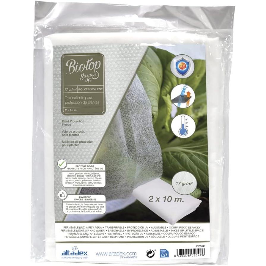 Tela protección de cultivos antiheladas Biotop 2 x 10 m 30  g/m²