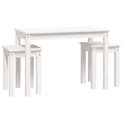 Mesas Apilables 3 Piezas Madera Maciza De Pino Blanco_3