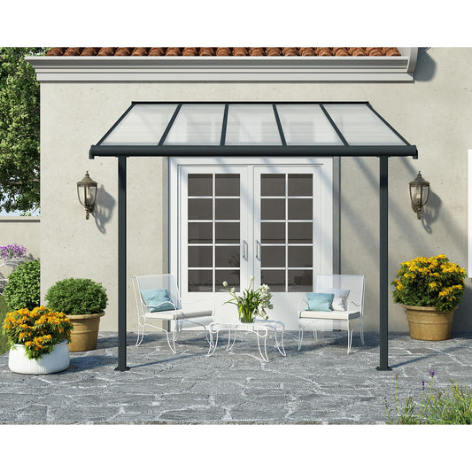Pérgola adosada Sierra 299x314 m gris