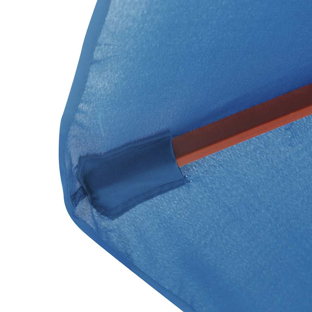Vidaxl Sombrilla De Jardín Con Palo De Madera Azul 350 Cm_4