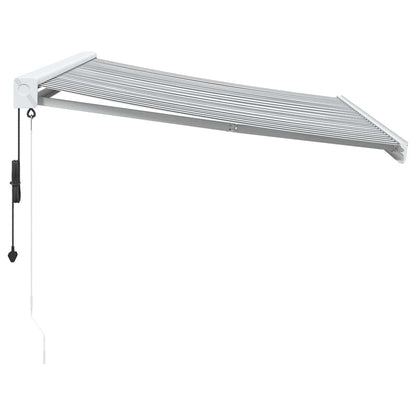 Toldo Retráctil Aluminio Y Tela Antracita Y Blanco 3,5x2,5 M_2