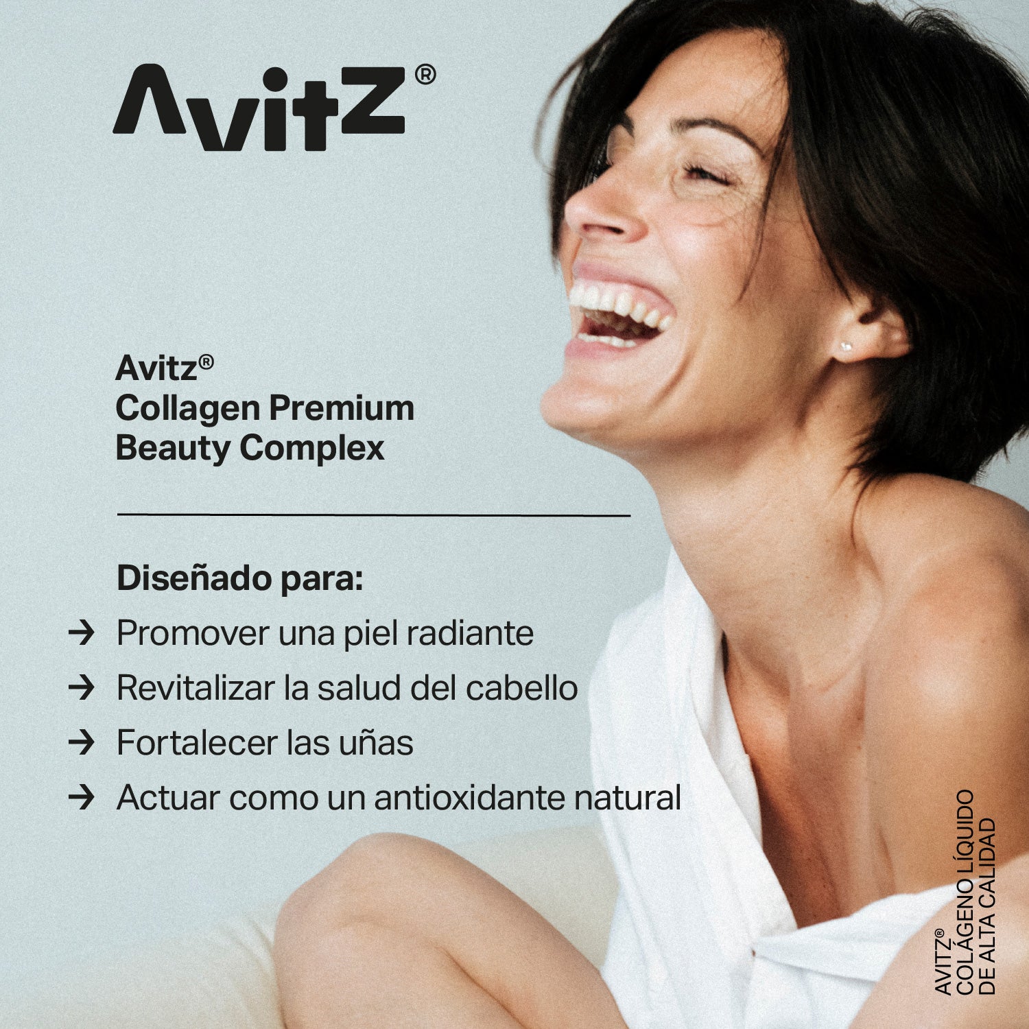 Colágeno Marino Avitz 10.000 mg Líquido 500 ml con Ácido Hialurónico, Biotina y Vitamina C – Beauty Complex
