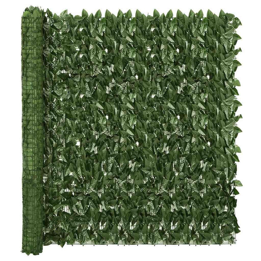 Vidaxl Toldo Para Balcón Con Hojas Verde Oscuro 300x150 Cm_0