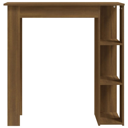Mesa Alta Con Estante Marrón Roble 102x50x103,5 Cm_1