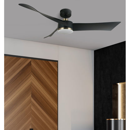 Ventilador Dc Tempel 26w Negro/cuero 3 Aspas 132d 6vel. 3000k, 4000k, 6500k 2950lm C/remoto, Memoria Y Temporizador_2