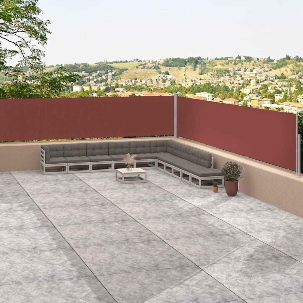 Vidaxl Toldo Lateral Retráctil Marrón 117x1200 Cm_1