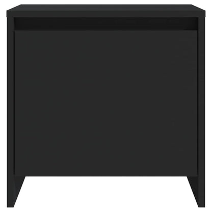 Mesita De Noche Madera De Ingeniería Negro 45x34x44,5 Cm_2