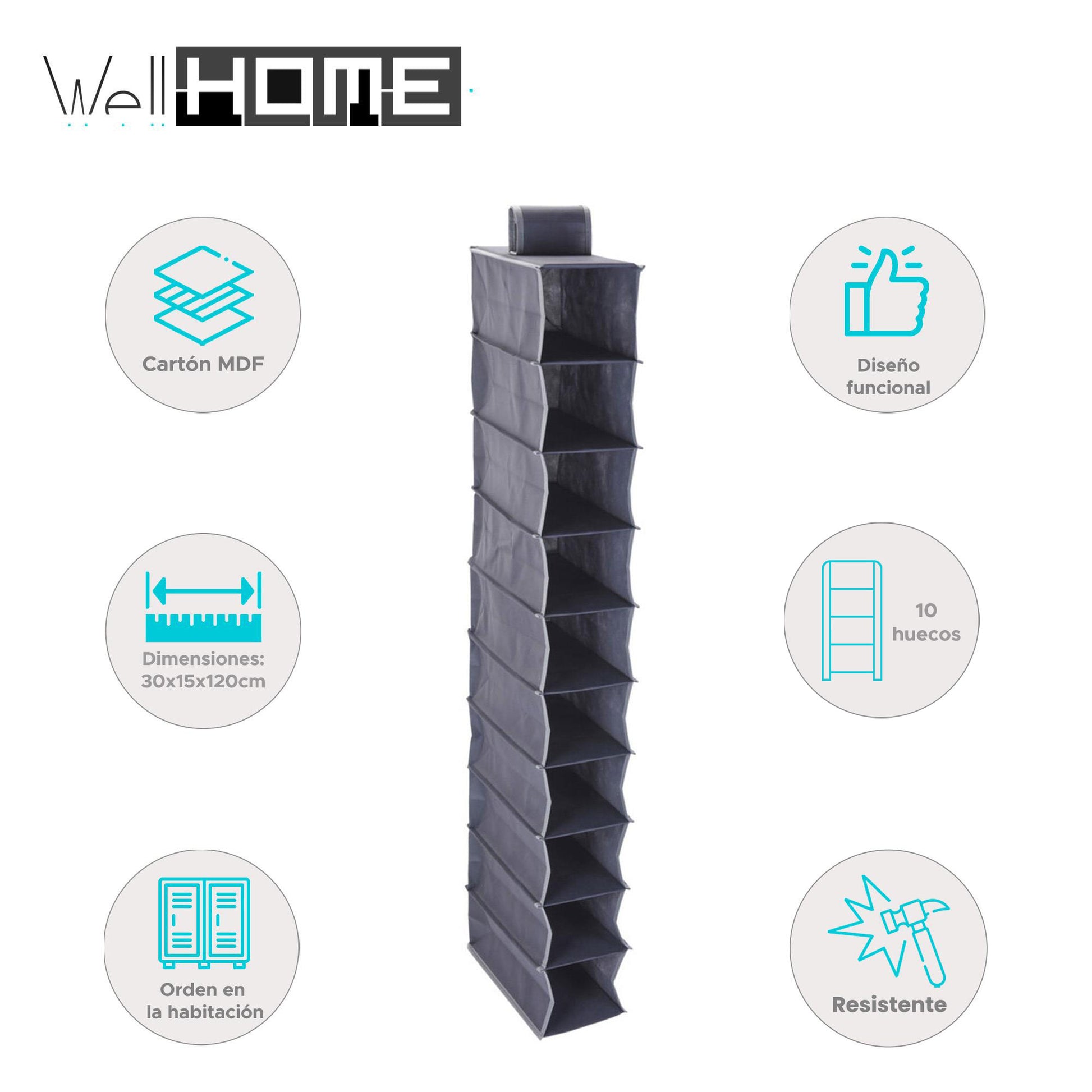 Organizador De Zapatos 10 Estantes Diseño Ligero Y Resistente 30x15x120cm - Well Home_1