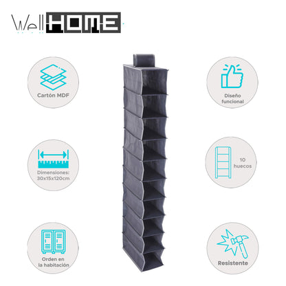 Organizador De Zapatos 10 Estantes Diseño Ligero Y Resistente 30x15x120cm - Well Home_1