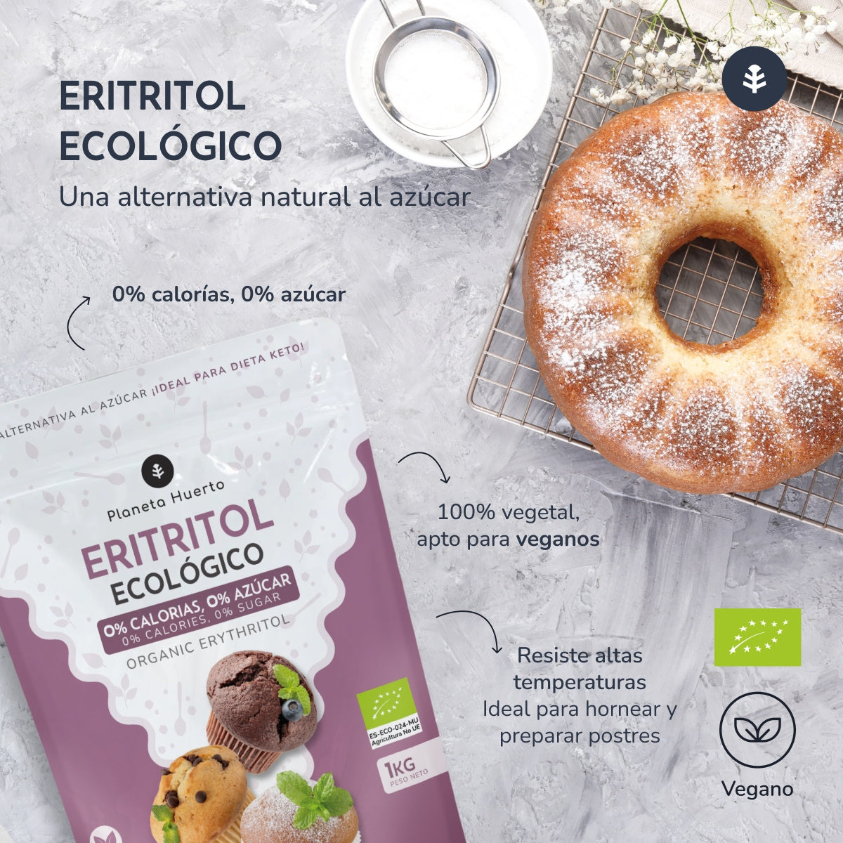 Eritritol ECO Planeta Huerto 1 kg