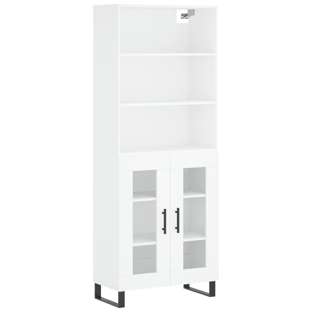 Aparador Alto Madera Contrachapada Blanco 69,5x34x180 Cm_1