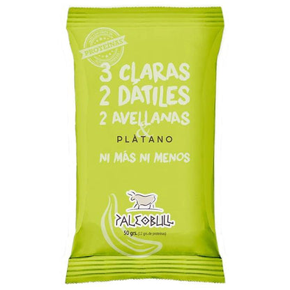 Barrita energética dátiles, avellanas y plátano PaleoBull, 50 g