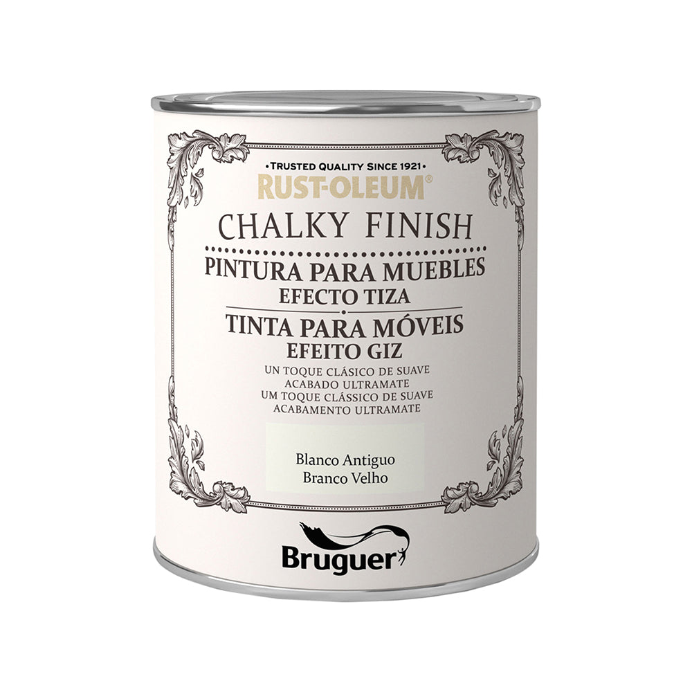 Pintura Efecto Tiza Chalky Finish Para Muebles - 750 Ml - Marrón Yute_0