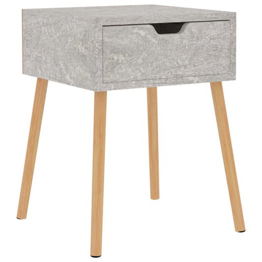 Mesita De Noche Madera De Ingeniería Gris Hormigón 40x40x56 Cm_0