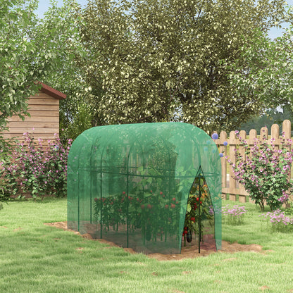 Outsunny Jaula De Cultivo Con Puerta Y Marco De Acero300x100x150 Cm Verde_1
