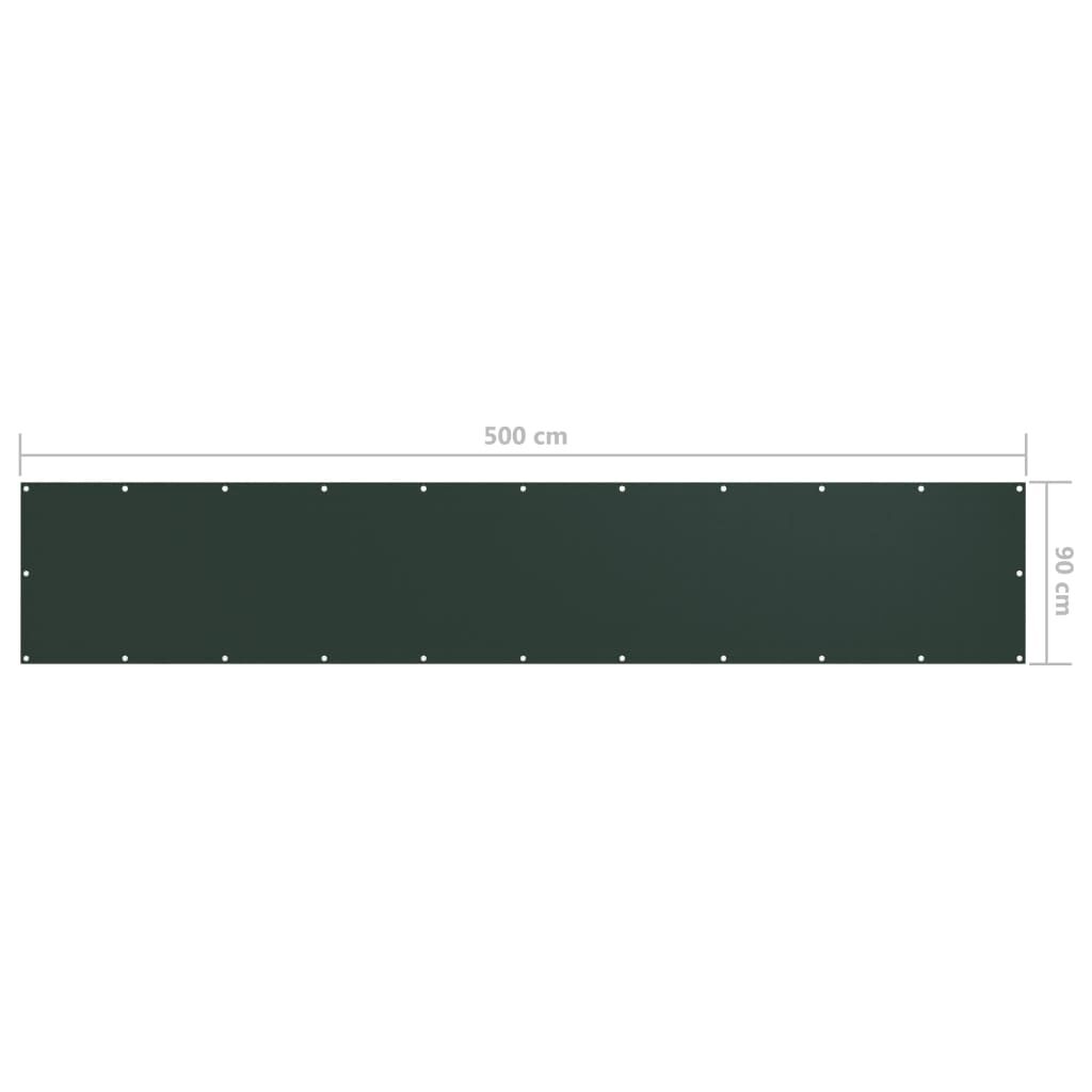 Vidaxl Toldo Para Balcón Tela Oxford Verde Oscuro 90x500 Cm_4