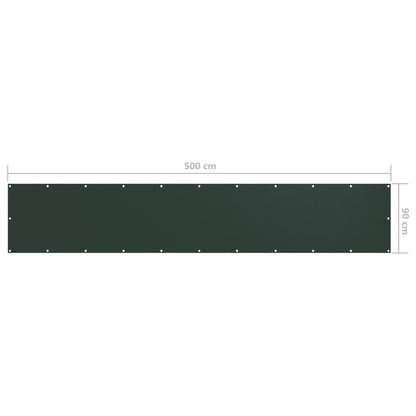 Vidaxl Toldo Para Balcón Tela Oxford Verde Oscuro 90x500 Cm_4