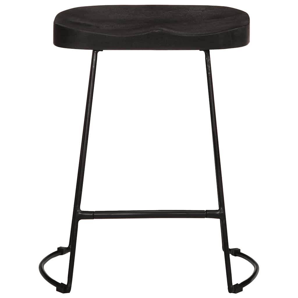 Taburetes De Barra 46x38x52 Cm Madera Maciza De Mango_0