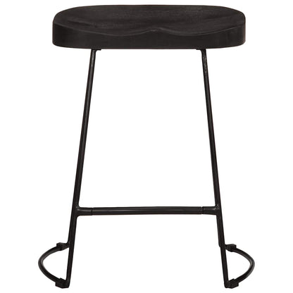 Taburetes De Barra 46x38x52 Cm Madera Maciza De Mango_0