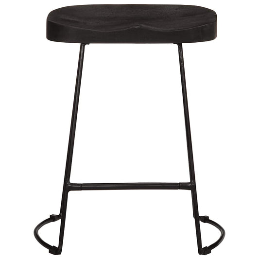 Taburetes De Barra 46x38x52 Cm Madera Maciza De Mango_0