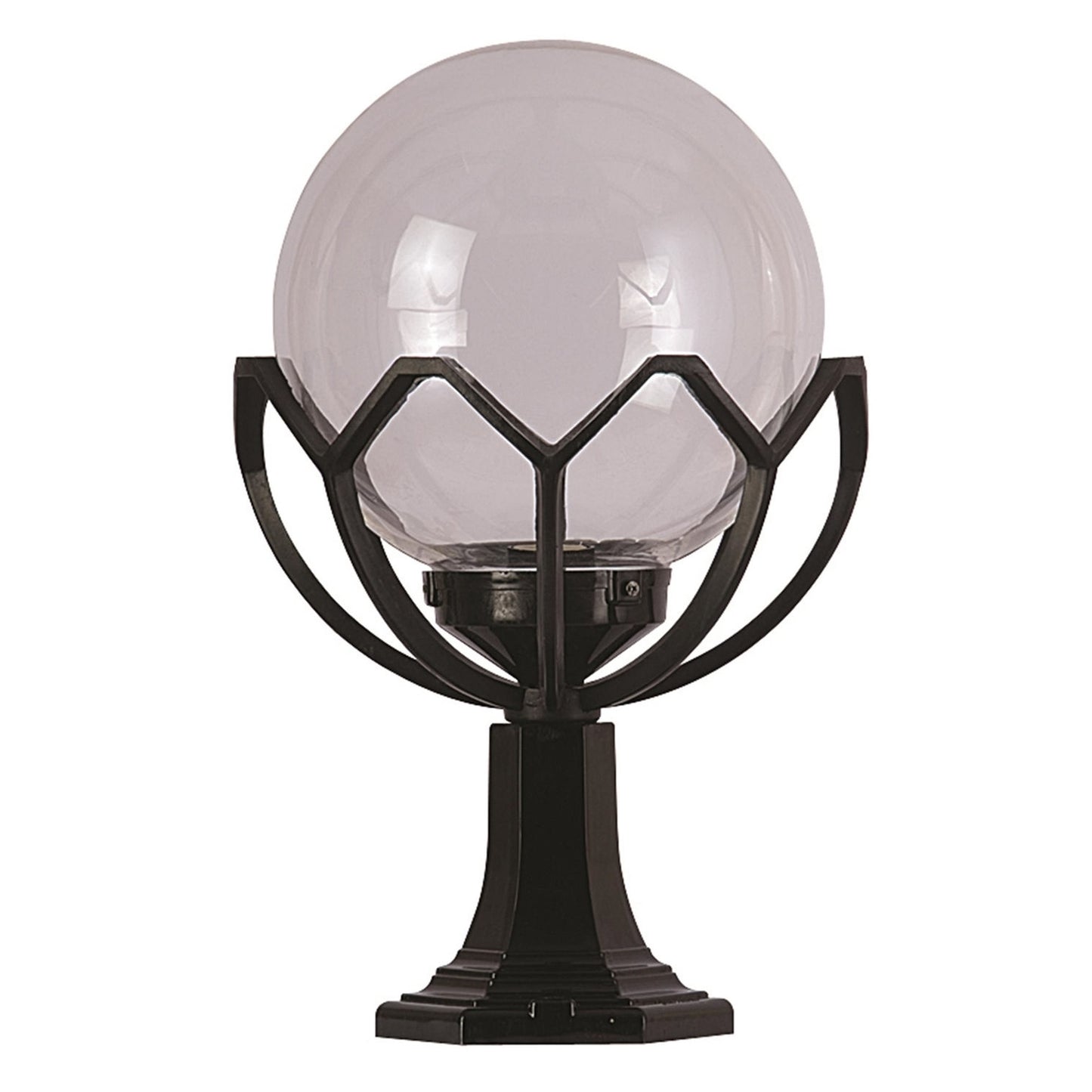 Aplique De Pared Para Exterior, Abs , Negro, 35x35x52, Casquillo E 27 Max 60 W