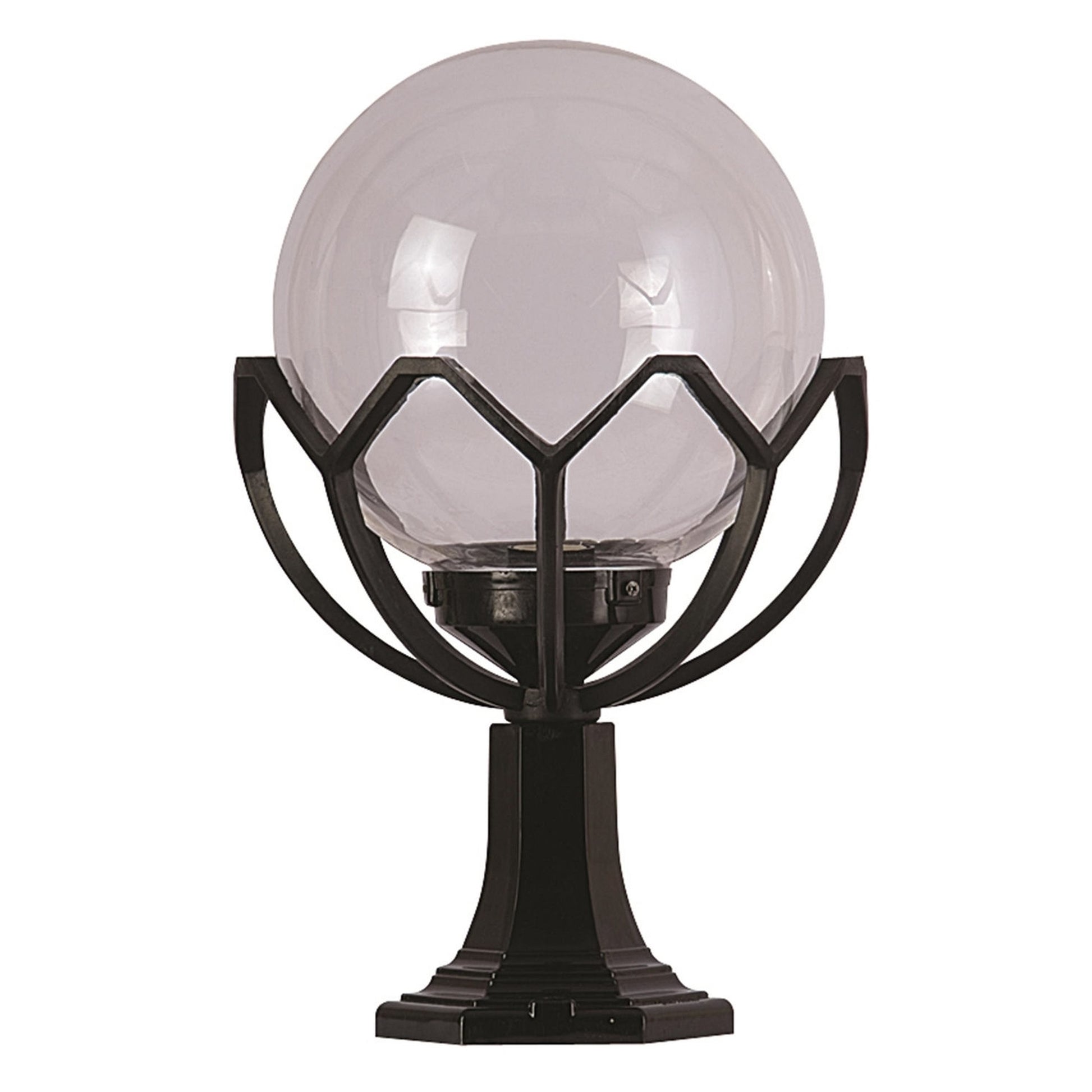 Aplique De Pared Para Exterior, Abs , Negro, 35x35x52, Casquillo E 27 Max 60 W