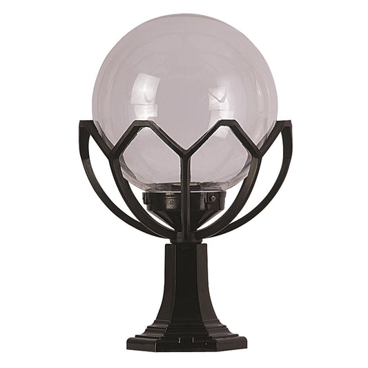 Aplique De Pared Para Exterior, Abs , Negro, 35x35x52, Casquillo E 27 Max 60 W