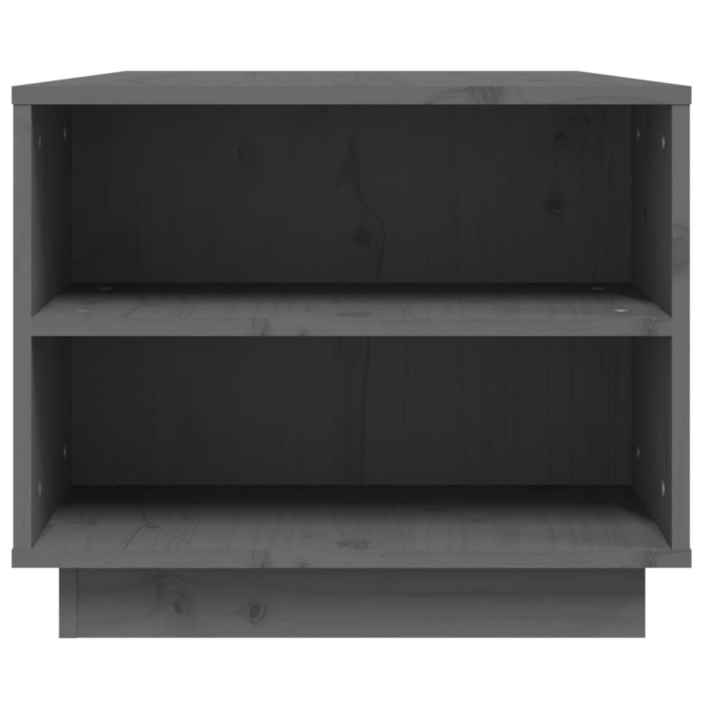 Mesa De Centro De Madera Maciza De Pino Gris 90x49x40,5 Cm_4