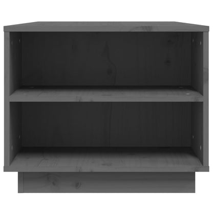 Mesa De Centro De Madera Maciza De Pino Gris 90x49x40,5 Cm_4