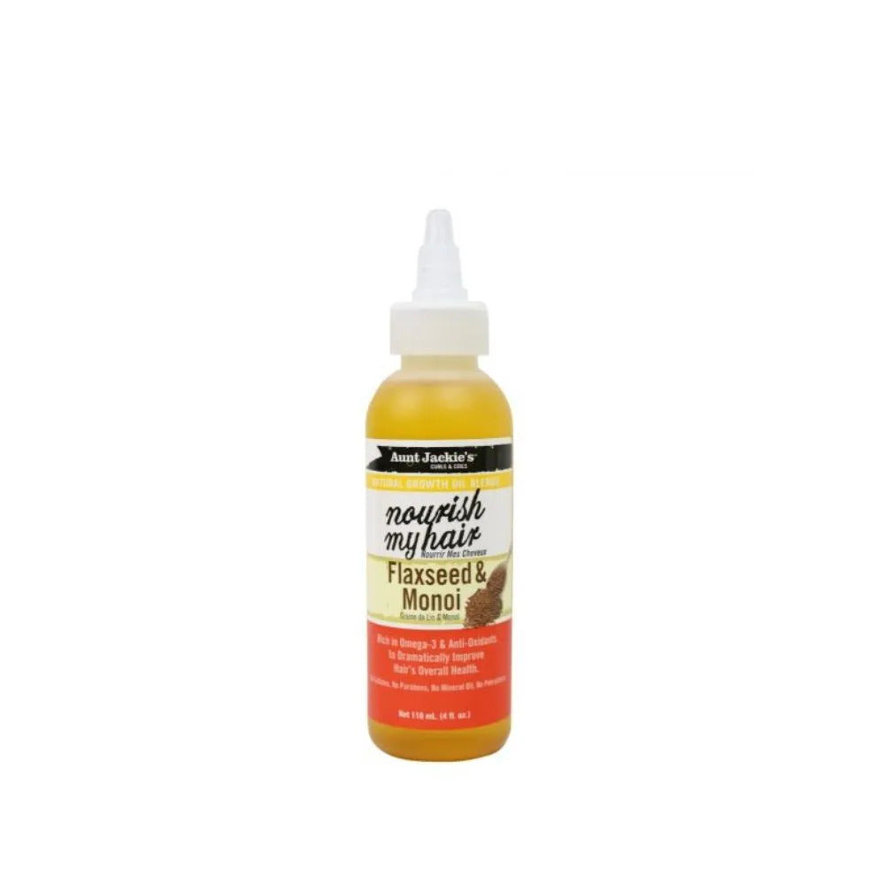Aceite/sérum Natural Oils Nourish My Hair Flaxseed Y Monoi Aunt Jackie's 118ml_0