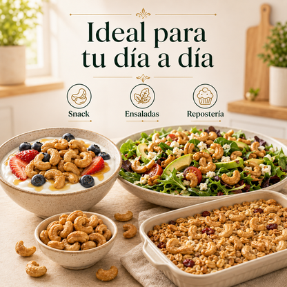Anacardo Tostado Premium - Envasados Al Vacío - 800 G | Fruto Seco Ecológico Premium, Snack Vegano Natural, Sin Gluten_5
