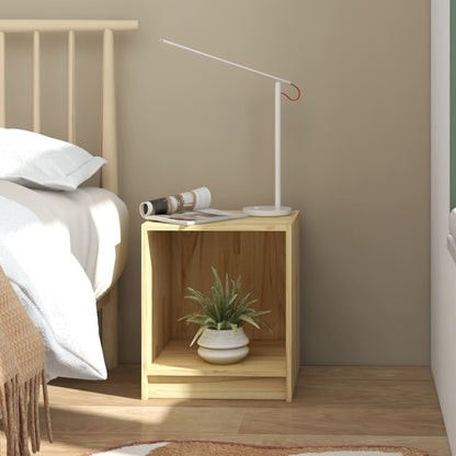 Mesitas De Noche 2 Uds Madera Maciza De Pino 35,5x33,5x41,5 Cm_1