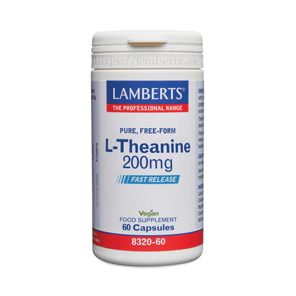 L-Teanina 200 mg, Lamberts, 60 cápsulas
