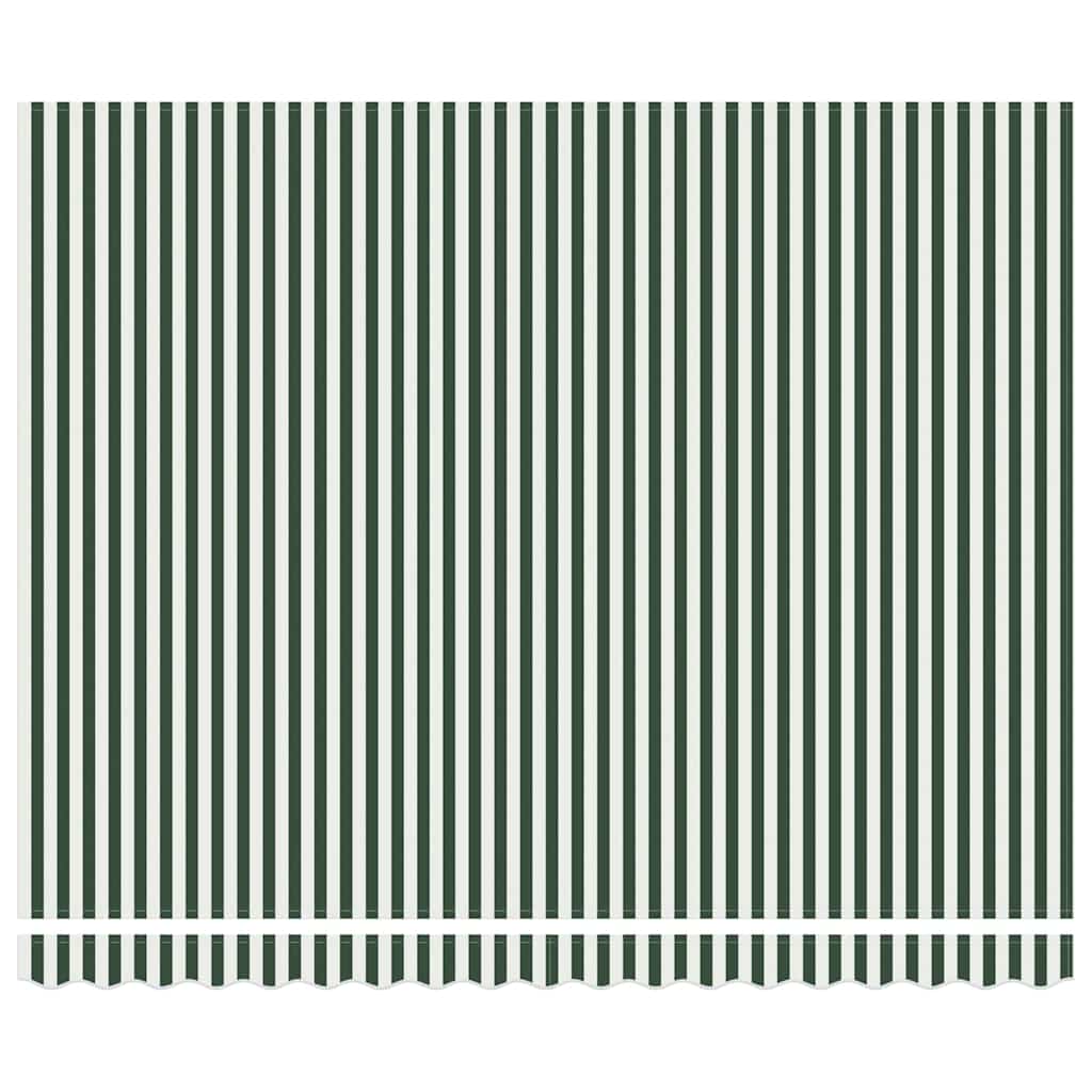 Toldo Retráctil Verde Y Blanco 400 X 300 Cm Poliéster Y Metal_5