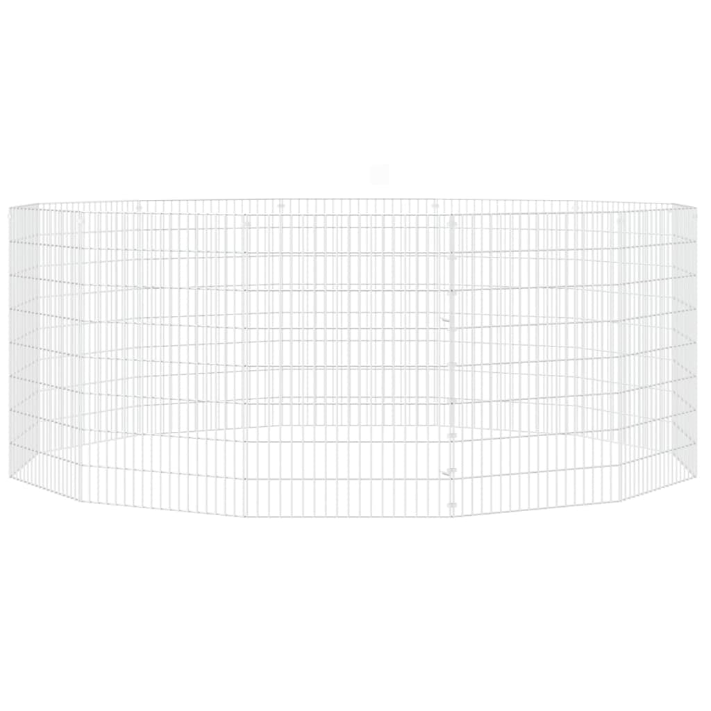 Vidaxl Recinto Animales Corral 12 Paneles Hierro Galvanizado 54x80 Cm_3