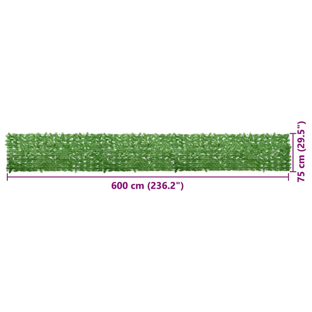 Vidaxl Toldo Para Balcón Con Hojas Verde 600x75 Cm_2