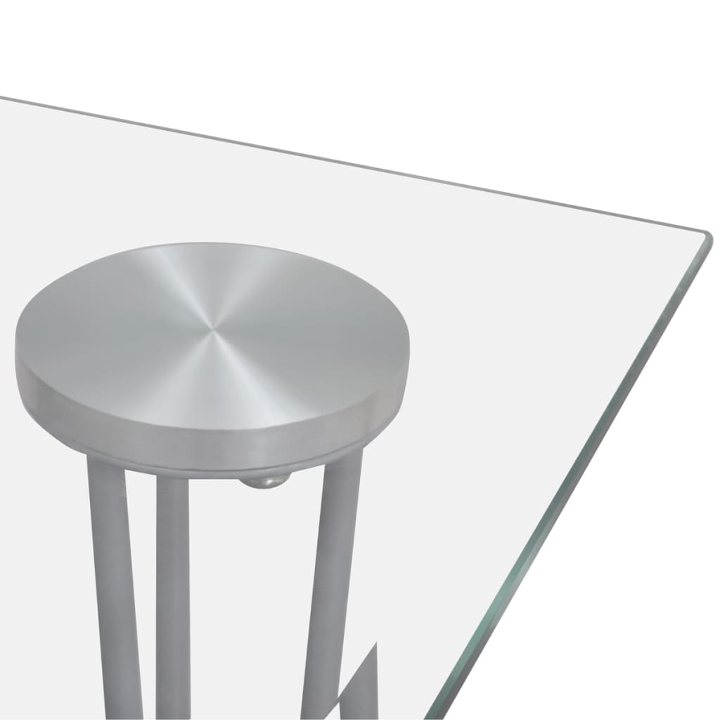 Mesa De Comedor Con Superficie De Vidrio Transparente_1