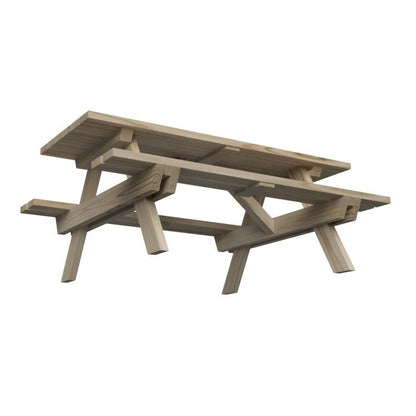 Mesa De Picnic Masgames Munich L 180 Cm Largo Madera Sin Pintar Mesa Sin Respaldo.