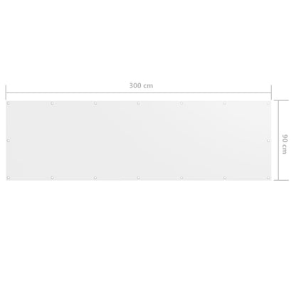 Vidaxl Toldo Para Balcón De Tela Oxford Blanco 90x300 Cm_4