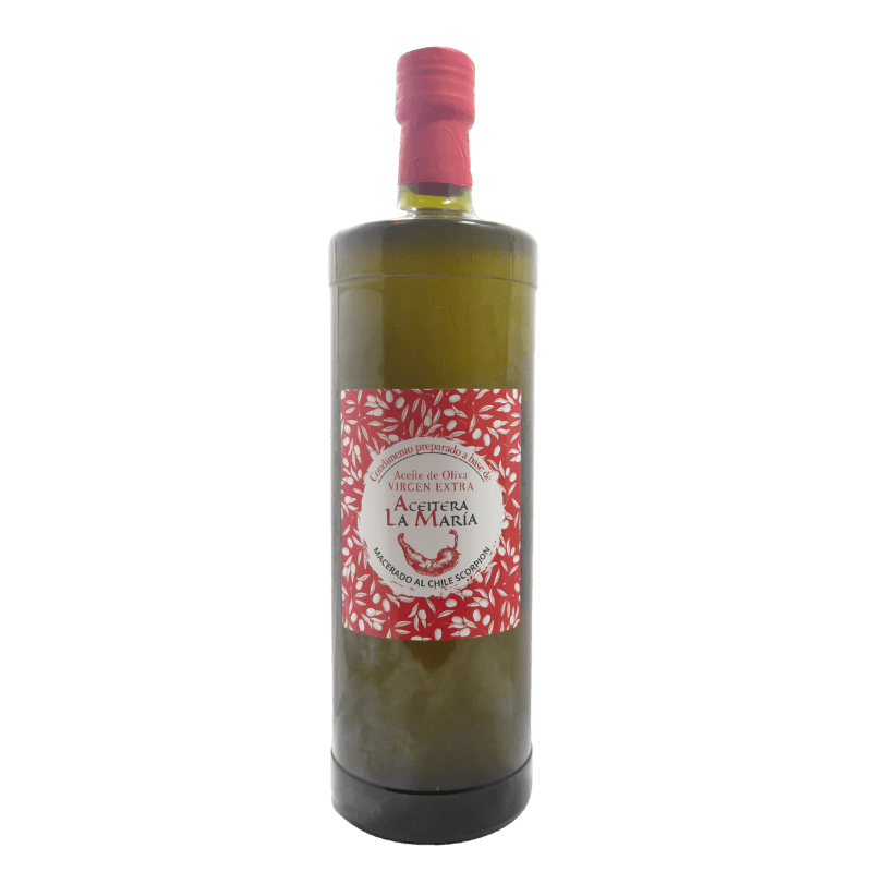 Aceite De Oliva Virgen Extra Macerado Al Chile Scorpion 1 L Cristal_0