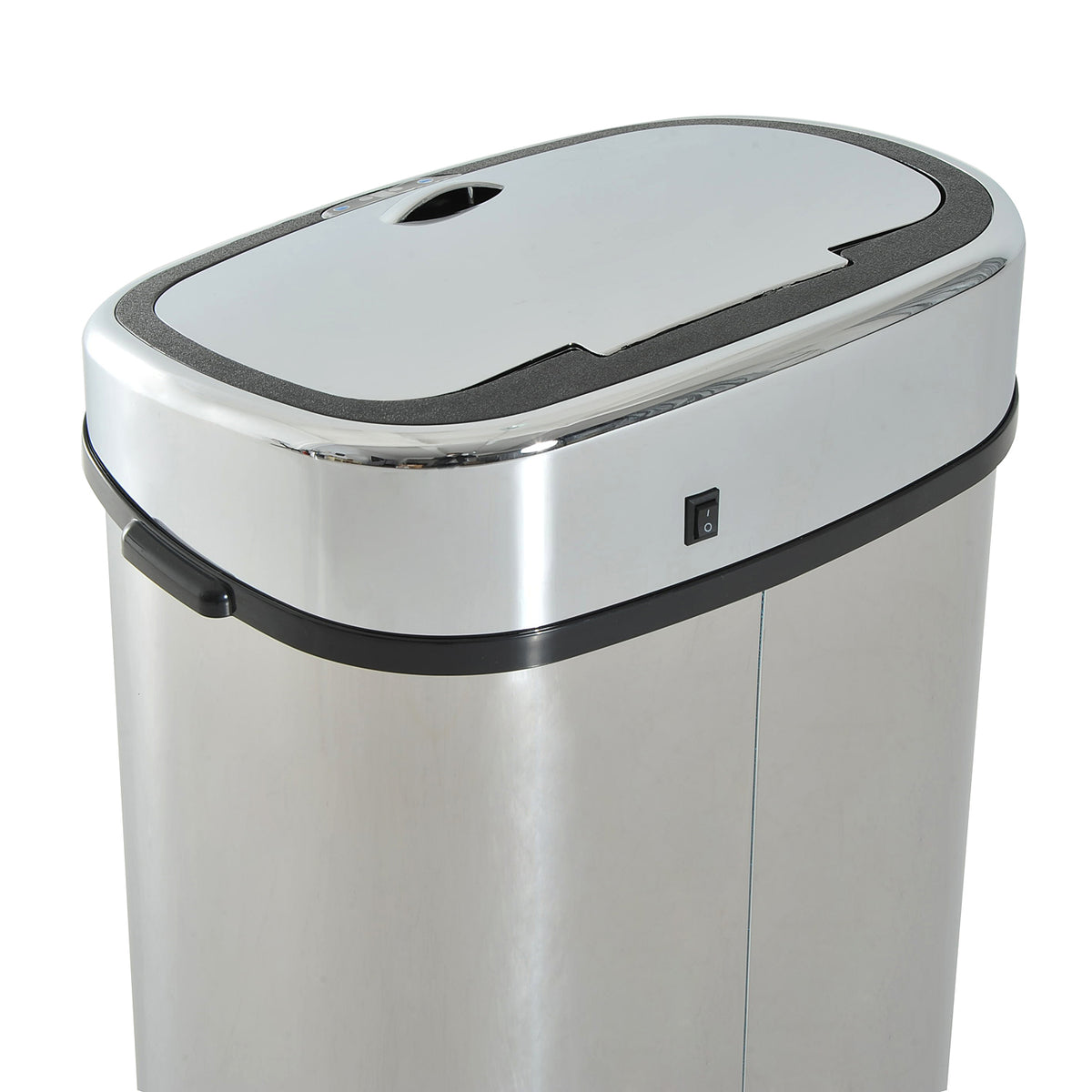 Balde De Lixo Homcom Prata Abs E Aço Inoxidável 40.5x29.5x78cm_4