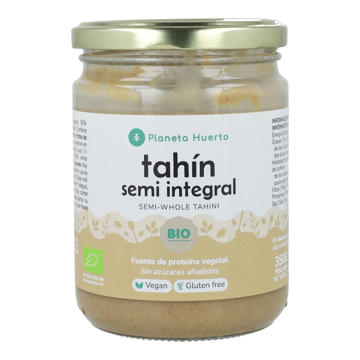 Tahín Semi Integral ECO Planeta Huerto 350g