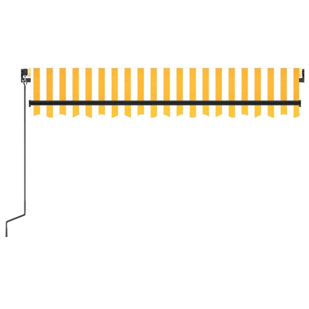 Toldo Manual Retráctil Con Led Amarillo Y Blanco 350x250 Cm_3