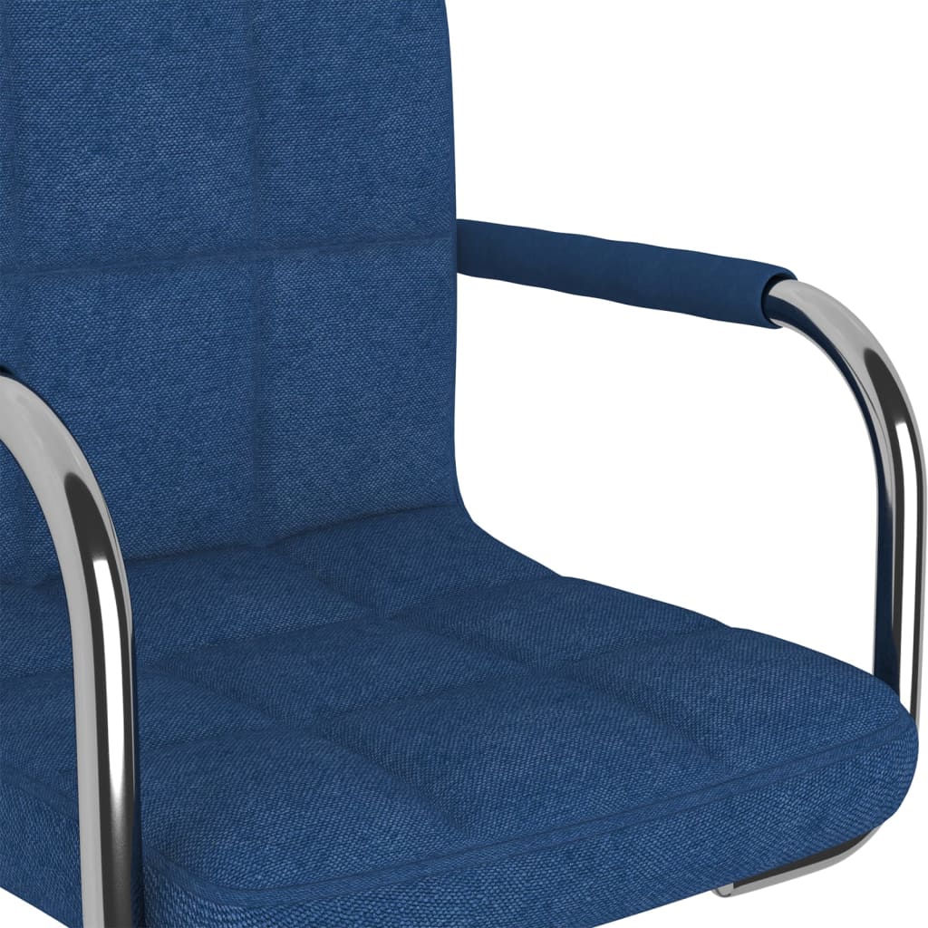 Taburete De Cocina De Tela Azul_5