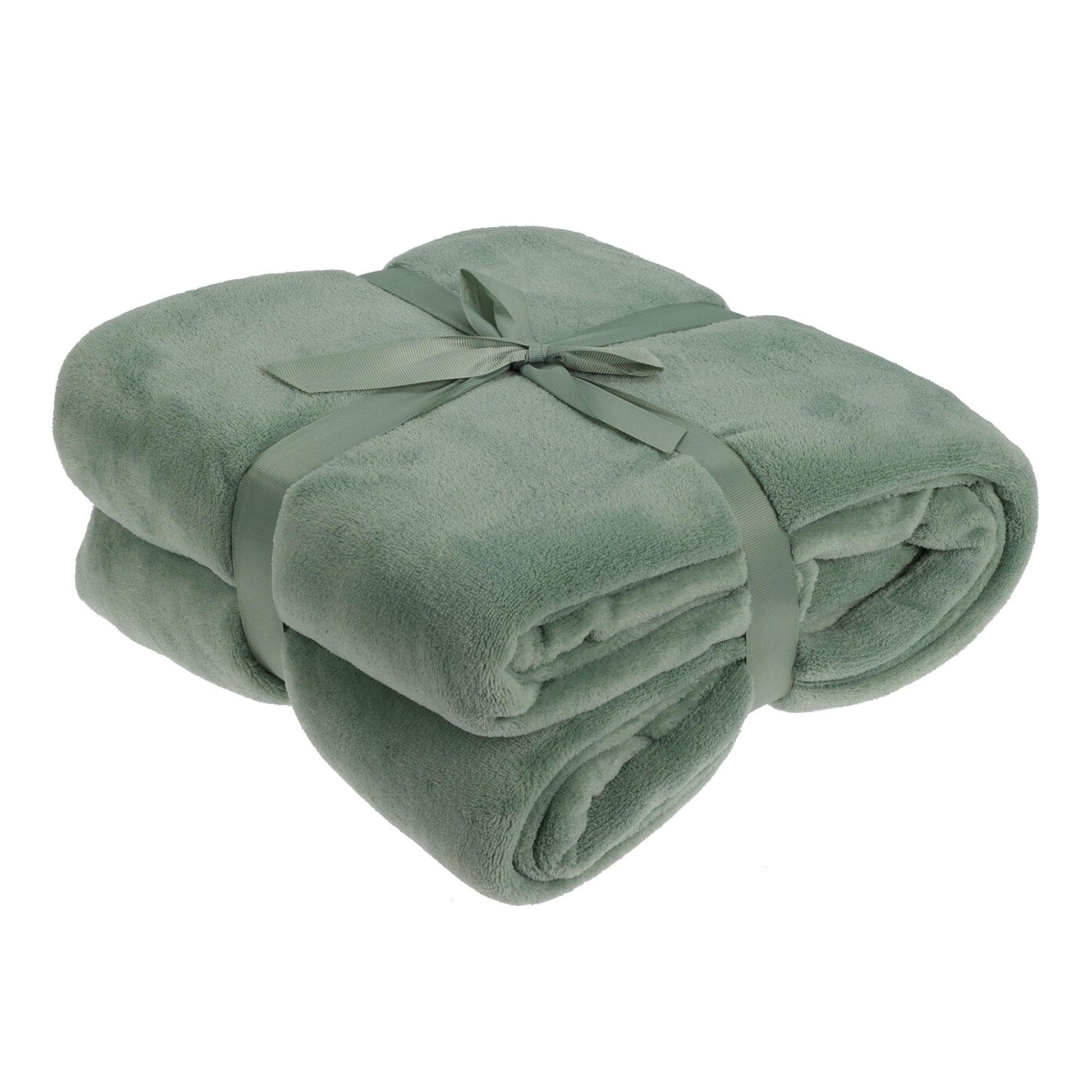 Well Home Manta Polar Coral De 250 Gsm, 100% Poliéster Color Verde Claro_0