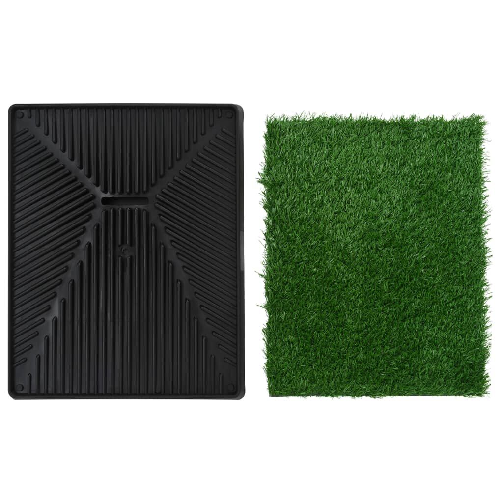 Vidaxl Inodoro Mascotas Con Bandeja Césped Artificial Verde 63x50x7 Cm_4